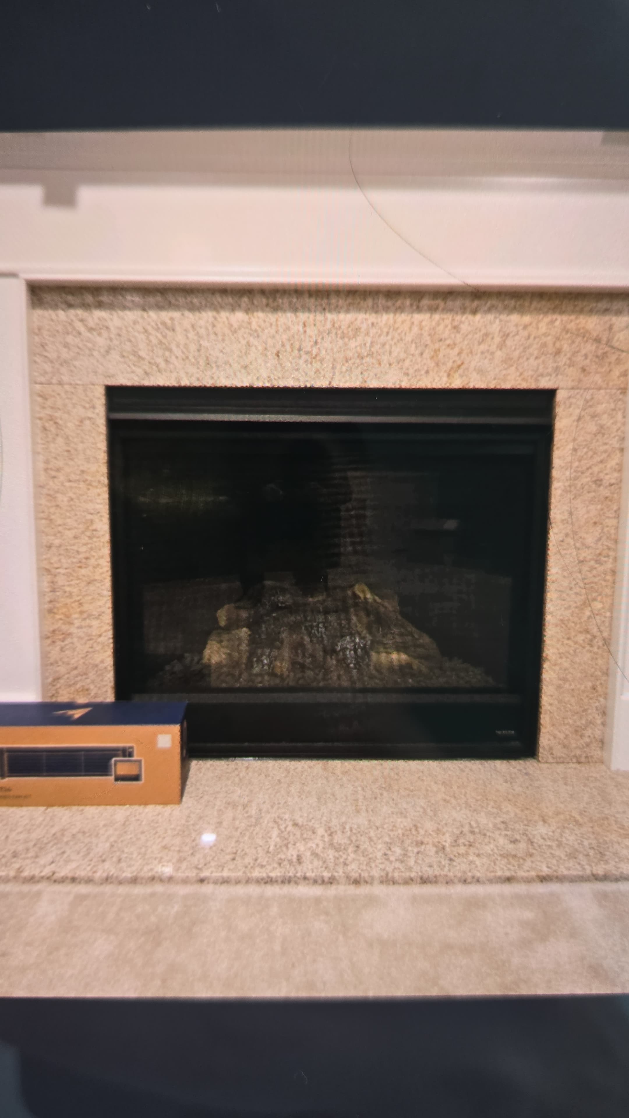 modern fireplace finished