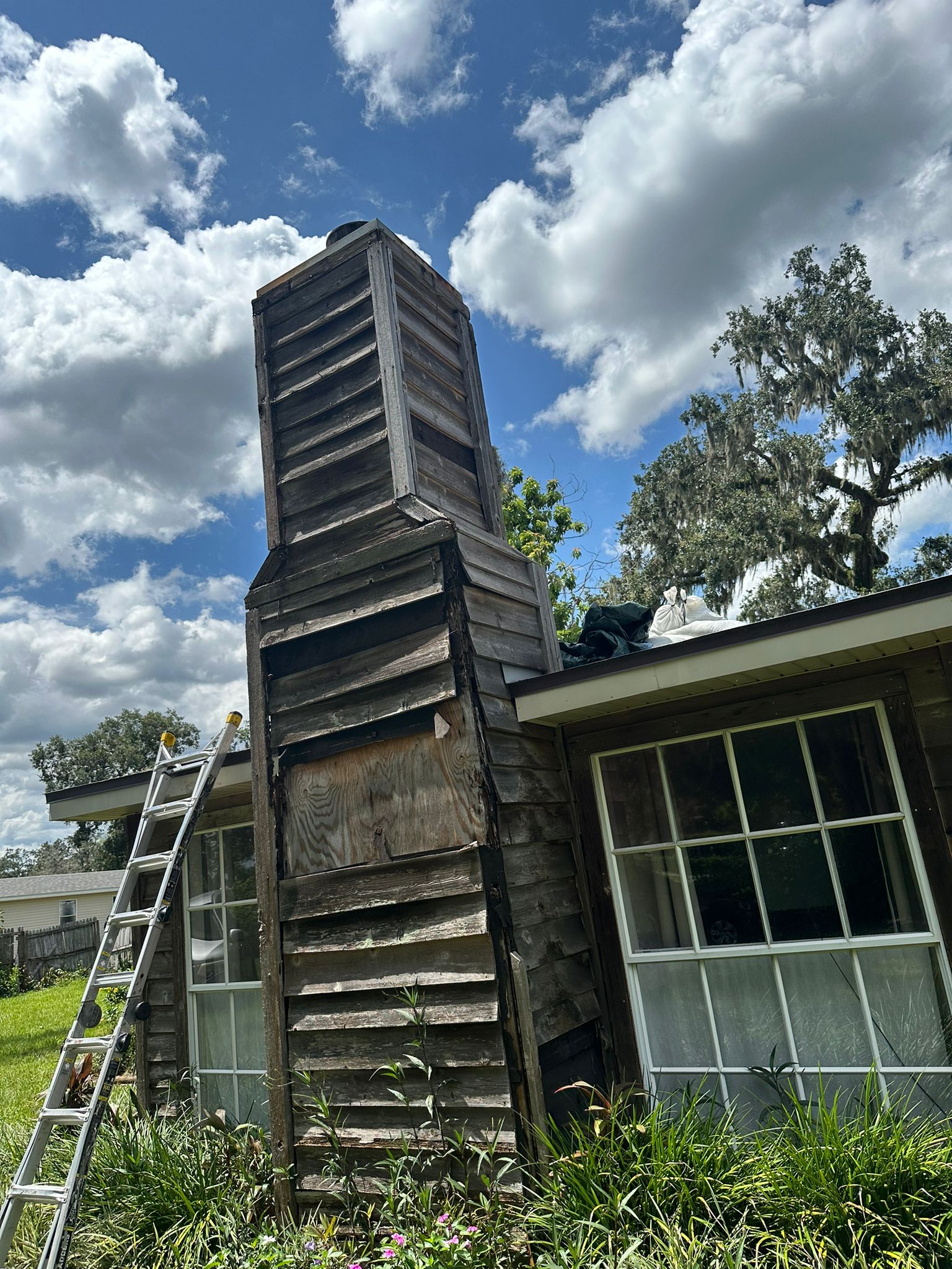 tall outdoor chimney