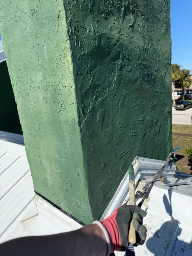 Chimney chase painting by Chimney Exp in South Tampa, Florida