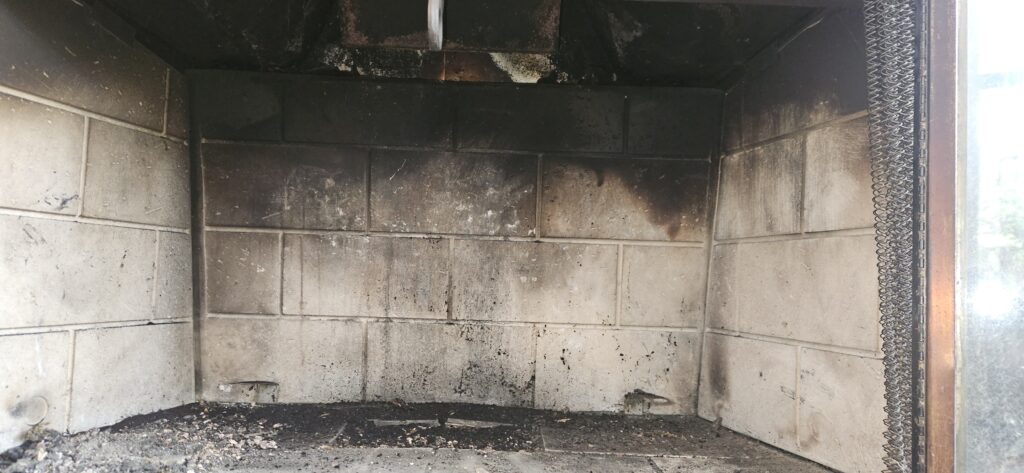 Firebox soot removal by Chimney Exp in Brandon, Florida